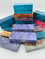 Stabilized Wood Blocks - Variety of  Colours and Sizes