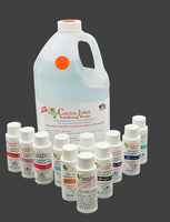 Image shows the dyes in 2 oz. containers. The colours are designed specifically to add bright, vibrant colours to wood and other porous materials for knife handles.