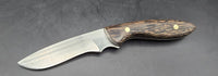 Black Palm is a unique and visually striking knife handle material. It has distinct black fibers interspersed with lighter shades, black palm creates a beautiful contrast and adds an exotic touch to any knifemaking project. Shown is a knife handle with yellow and black streaks.