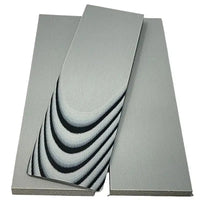 AmeraGrip is unique custom knife handle material. Grey and black layers.