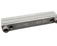 
              Two pieces of metal with a large screw on either end. A file guide are used mainly for grinding the ricasso and hidden tang shoulders for custom knife making.
            