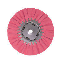 Pink 8" buffing wheel. The type of metal you are polishing determines which wheel is right and corresponds with the correct compound.