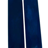 Dyed and stabilized camel bone is easy to work with and looks great on knife handles. These bone scales are 100% solid and smooth. Two blue scales. 