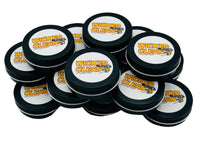 
              Round, flat container with a cartoon black and yellow wasp and Wicked Clean on top. It is a cleaning and polishing compound with a mild abrasive.
            