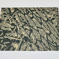 Kydex Relv is an innovative and dynamic pattern. This is a Dynohyde 12" x 12" x 0.080 sheet. It is a black, brown, and grey pattern.