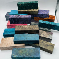 Stabilized Wood Blocks- Variety of  Colours and Sizes