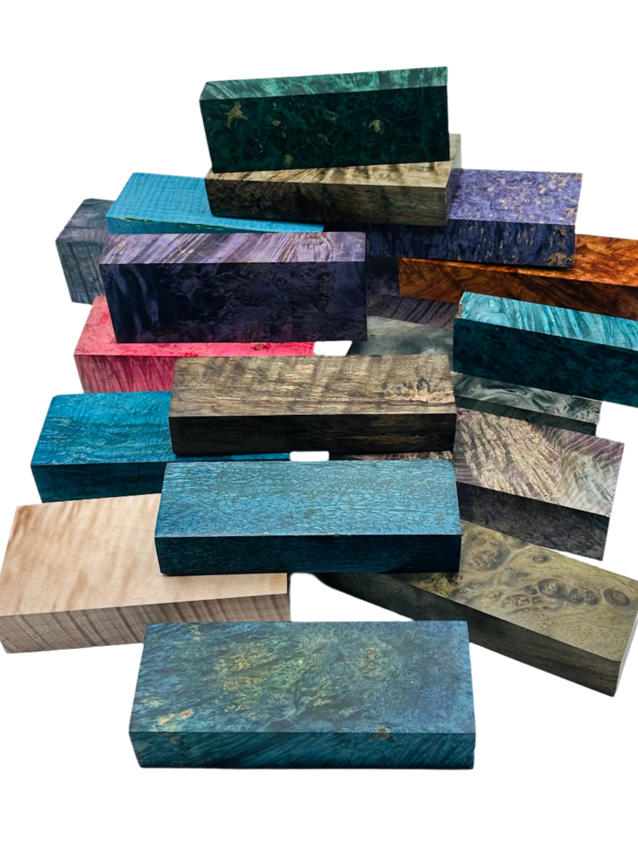 Stabilized Wood Blocks - Variety of Colours and Sizes| KnifeMaker