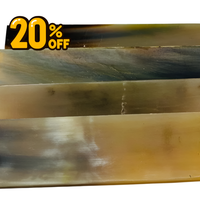 
              Zebu Ox Horn Knife Handle Scale Set - Honey Coloured  3/16" x 1.5" x 5"
            