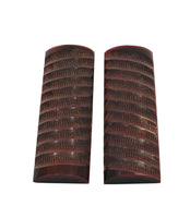 
              Buffalo Horn - Brown Impala Jigged is a unique jigged pattern. The jigging adds texture and grip, ensuring a secure hold during use of any knife. Two brown jigged scales. 
            