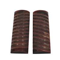 Buffalo Horn - Brown Impala Jigged is a unique jigged pattern. The jigging adds texture and grip, ensuring a secure hold during use of any knife. Two brown jigged scales. 