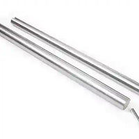 Image is of two solid metal rod  drive shafts for a home built knife making grinder.