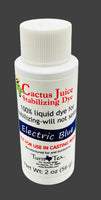 
              Electric Blue comes in a 2 oz. container. The colours are designed specifically to add bright, vibrant colours to wood and other porous materials.  
            