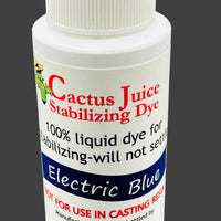 Electric Blue comes in a 2 oz. container. The colours are designed specifically to add bright, vibrant colours to wood and other porous materials.  