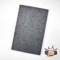 Grip-Tec™ is a revolutionary rubber and resin composite  ideal for hunting knives, filet knives, kitchen knives, and your favorite EDC knife. It comes in many vibrant colours. Shown is a sheet of grey and black. 