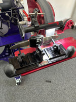 
              Shown on a grinder. Moen Blade Grinding Jig enables grinding two blades at one time. For custom knife making. 
            