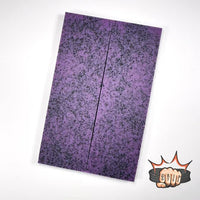 Grip-Tec™ is a revolutionary rubber and resin composite  knife handle material ifor hunting knives, filet knives, kitchen knives, and your favorite EDC knife. It comes in many vibrant colours. Shown is a sheet of purple. 