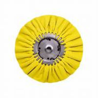 Yellow 8" buffing wheel. The type of metal you are polishing determines which wheel is right and corresponds with the correct compound.