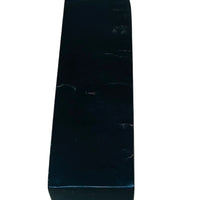 Water buffalo horn presents a dark, polished surface with natural variations that make each piece distinct for knife handle material. It is very hard and dense. One block vertical position. 