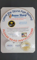 
              Package with Two wheels (1 gritted and 1 slotted) 3/4" Thick, 8" Diameter, 5/8" Arbor with 1/2" bushing, Grit Pack, and Instructions. 
            