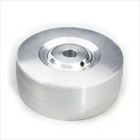 
              Image is of a silver metal 4" diameter drive wheel with a 3/4" bore. Knife making grinder accessories.
            
