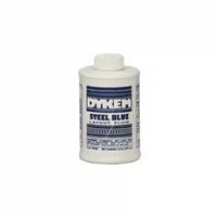 Bottle of Blue Dykem layout fluid to use in custom knife making. 