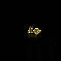 GS 8 Eyelets 1/4" comes in a package of 25 for making knife sheaths. Multiple colours available. This one is brass. 