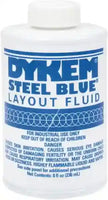 
              Bottle of Blue Dykem layout fluid to use in custom knife making. 
            