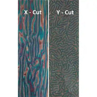 CrazyFiber is a unique composite materials for custom knife handles. This one is GI Joe with blue, red steaks in X-Cut and brown and black in Y-Cut. 