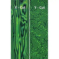 CrazyFiber is a beautiful and unique composite knife handle material for knifemakers. Goblin is green and black streaks.