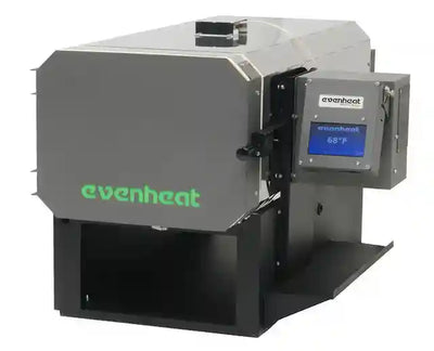 Horizontal rectangular shaped kiln with a digital controller on the right hand side. Heat treat oven for custom knife making.