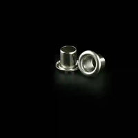 GS 8 Eyelets 1/4" comes in a package of 25 for making knife sheaths. Multiple colours available. This one is nickel. 
