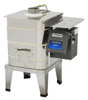 
              Vertical salt bath with digital controls for heat treating knife blades. Custom knife making. 
            
