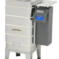 Vertical salt bath with digital controls for heat treating knife blades. Custom knife making. 