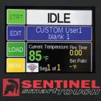 Shows the Sentinel digital control panel for kiln (heat treat oven). 
