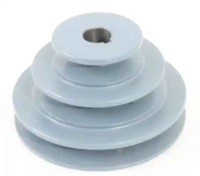 Image of a cast iron 3-groove step pulley with a 4