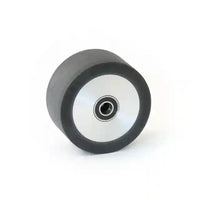 
              Image is of a  6" contact wheel. Metal on the inside and rubber on the exterior. For knife making grinder.
            