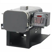 Horizontal rectangular shaped kiln with a digital controller on the right hand side. Heat treat oven for custom knife making.