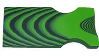 
              UltreX SureTouch composite is the perfect modified G-10 knife handle material.It provides brilliant colors, extreme durability, and an excellent anti-slip rubber property. Shows two lime green and black scales. 
            