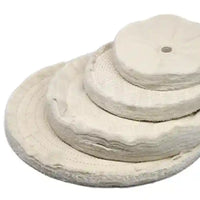 Loose buffing wheel 10" in diameter and approximately 3/4" thick - 40 ply.